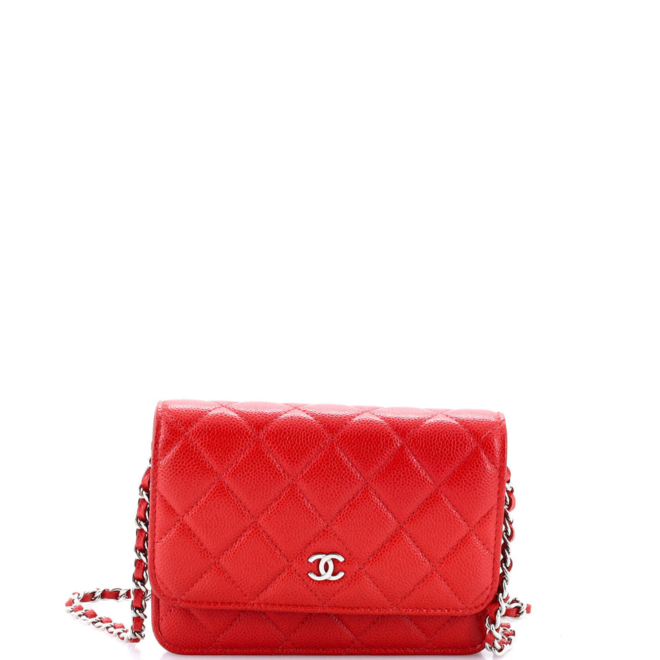 Wallet on Chain Quilted Caviar Mini