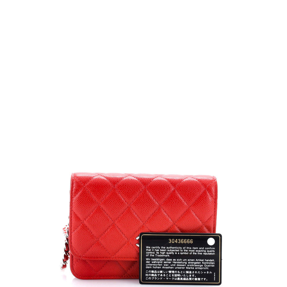 Wallet on Chain Quilted Caviar Mini
