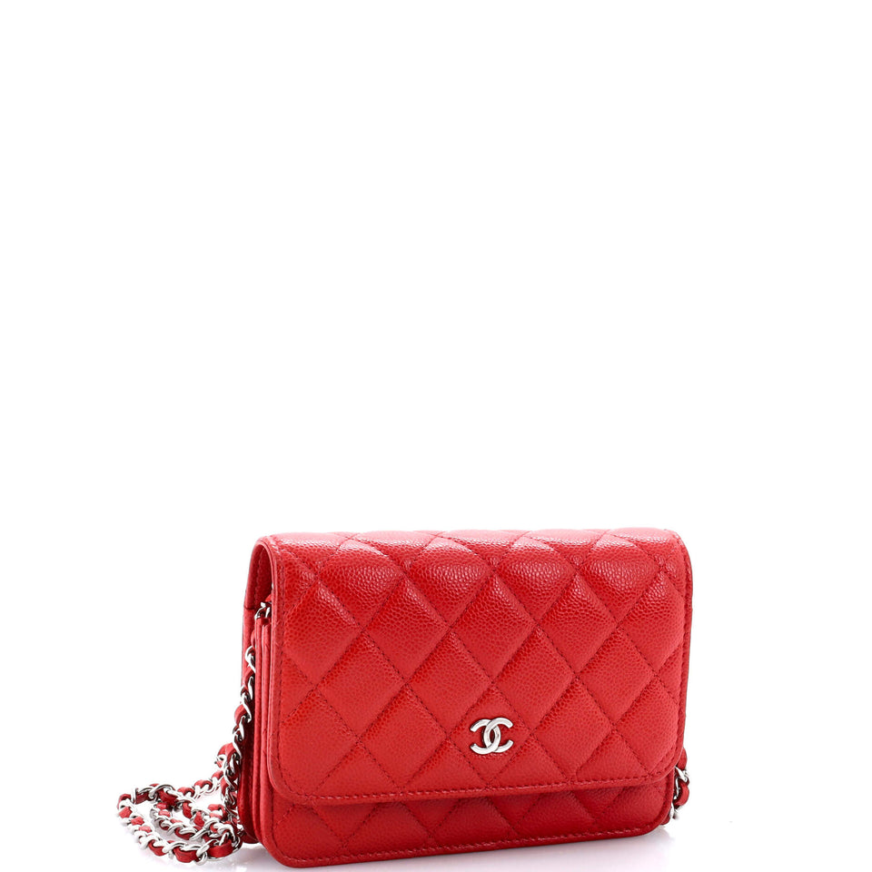 Wallet on Chain Quilted Caviar Mini