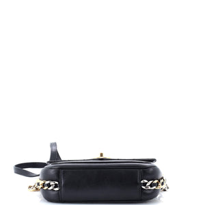 Two Tone Envelope Flap Bag Quilted Calfskin Medium