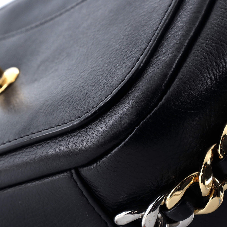 Two Tone Envelope Flap Bag Quilted Calfskin Medium