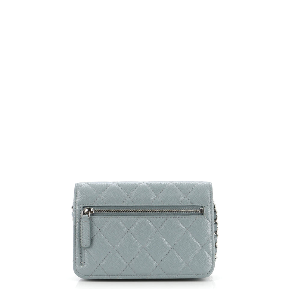 Wallet on Chain Quilted Caviar Mini