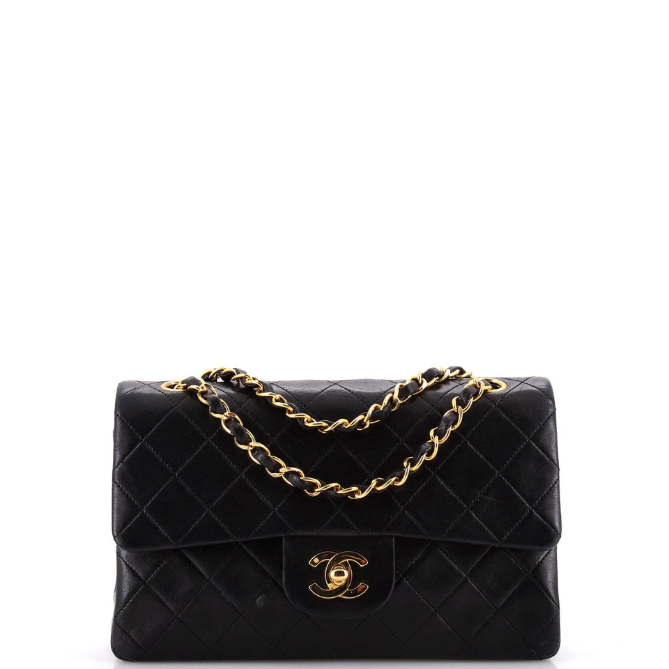 Vintage Classic Double Flap Bag Quilted Lambskin Small
