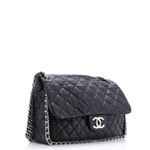 Chain Around Flap Bag Quilted Leather Maxi