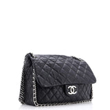 Chain Around Flap Bag Quilted Leather Maxi