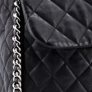 Chain Around Flap Bag Quilted Leather Maxi