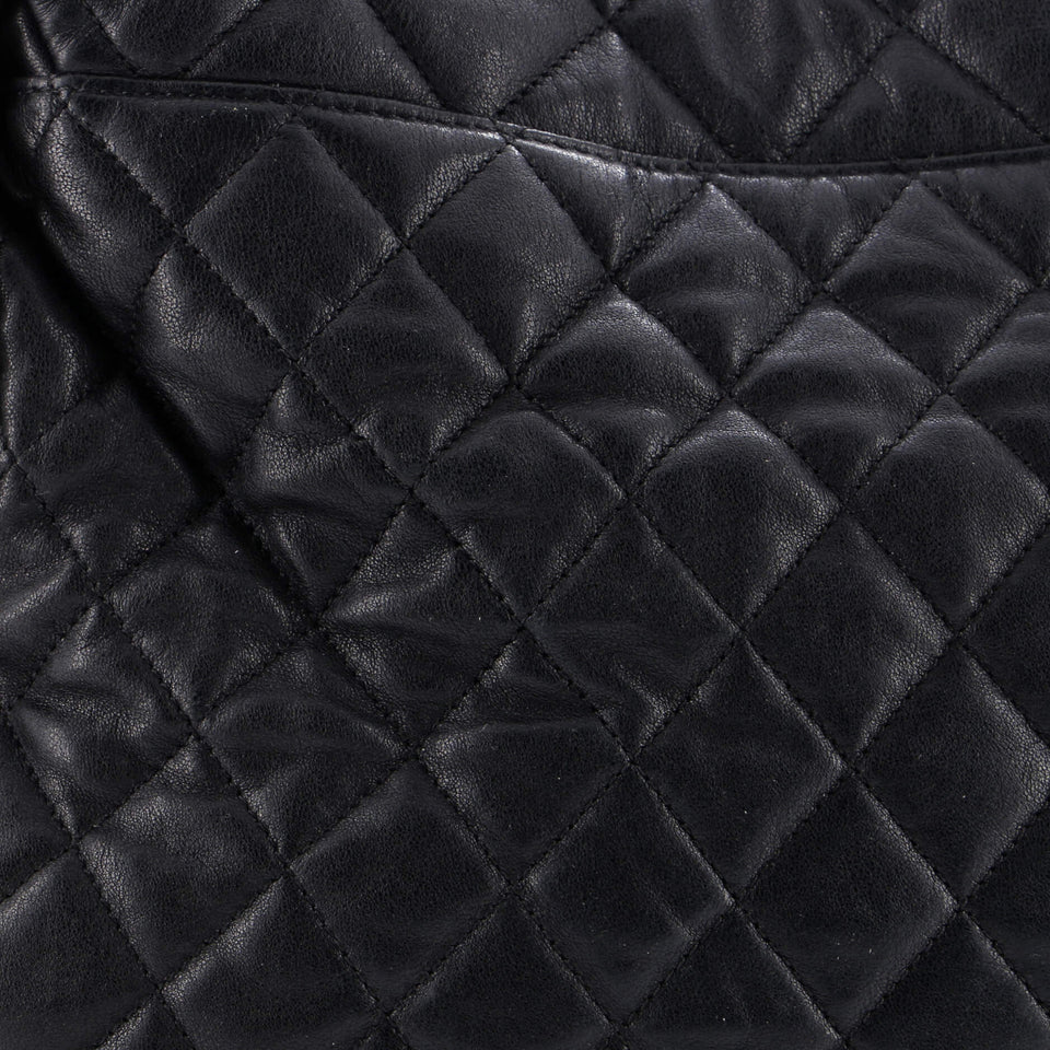 Chain Around Flap Bag Quilted Leather Maxi