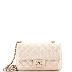 Classic Single Flap Bag Quilted Iridescent Calfskin Mini