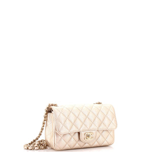Classic Single Flap Bag Quilted Iridescent Calfskin Mini