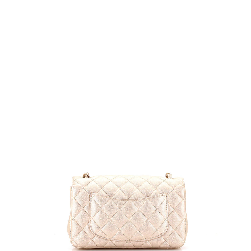 Classic Single Flap Bag Quilted Iridescent Calfskin Mini
