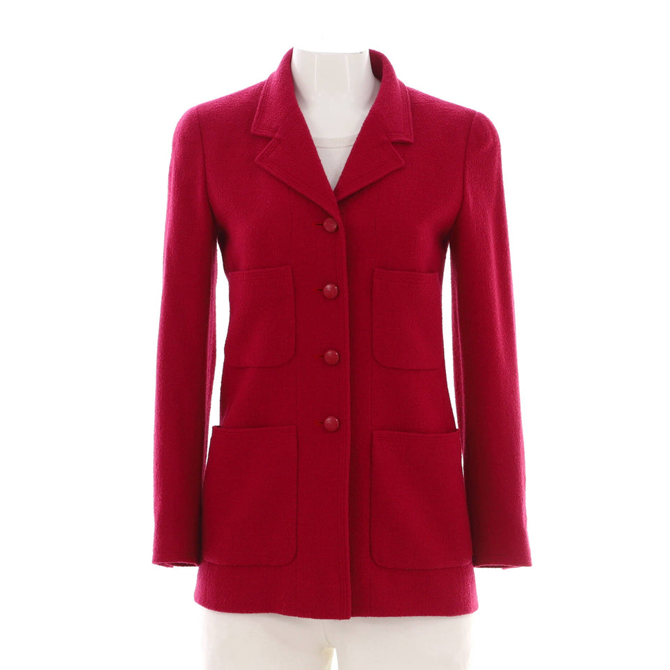 Women's Vintage Four Pocket Pointed Collar Jacket Tweed