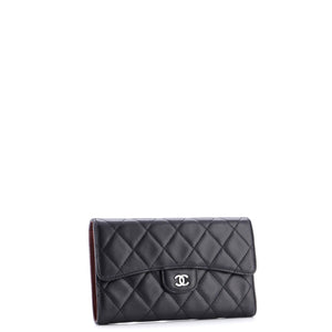 L-Flap Wallet Quilted Lambskin Long