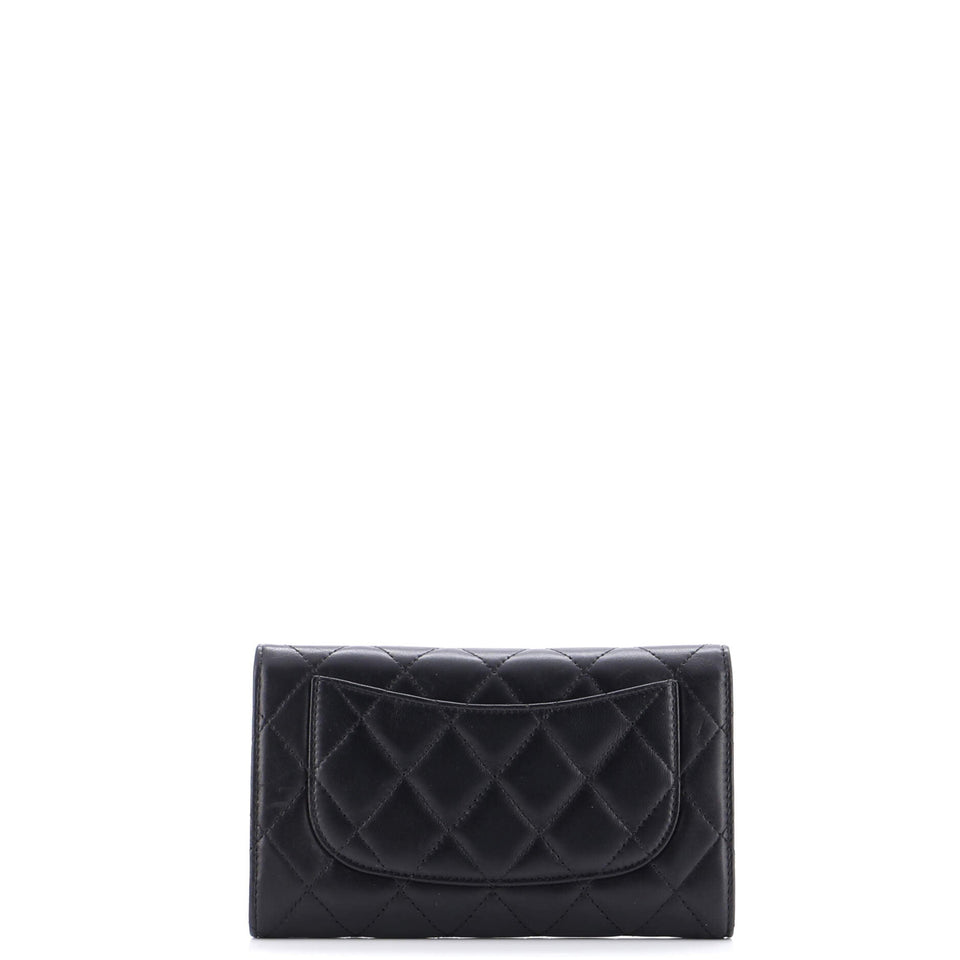 L-Flap Wallet Quilted Lambskin Long