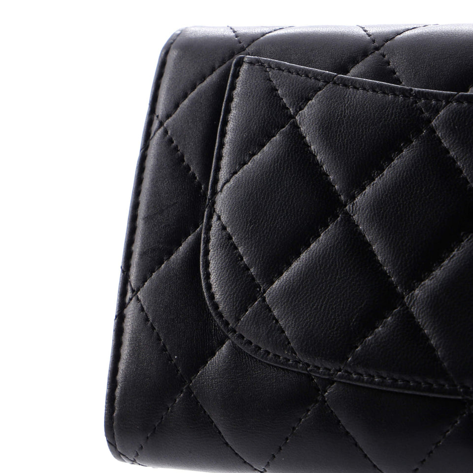 L-Flap Wallet Quilted Lambskin Long
