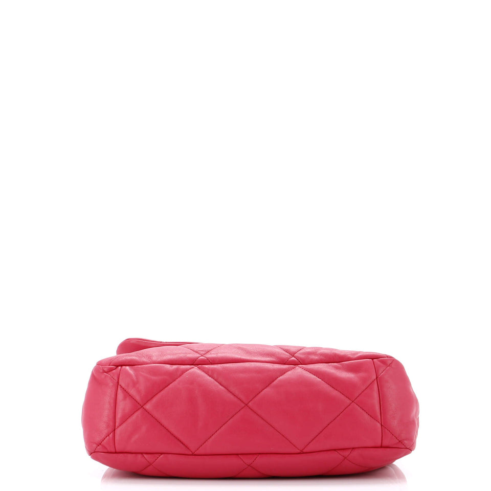 19 Flap Bag Quilted Leather Maxi