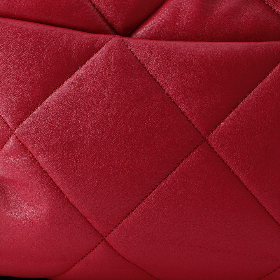 19 Flap Bag Quilted Leather Maxi