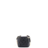 Vanity Case with Pearl Chain Quilted Lambskin Mini