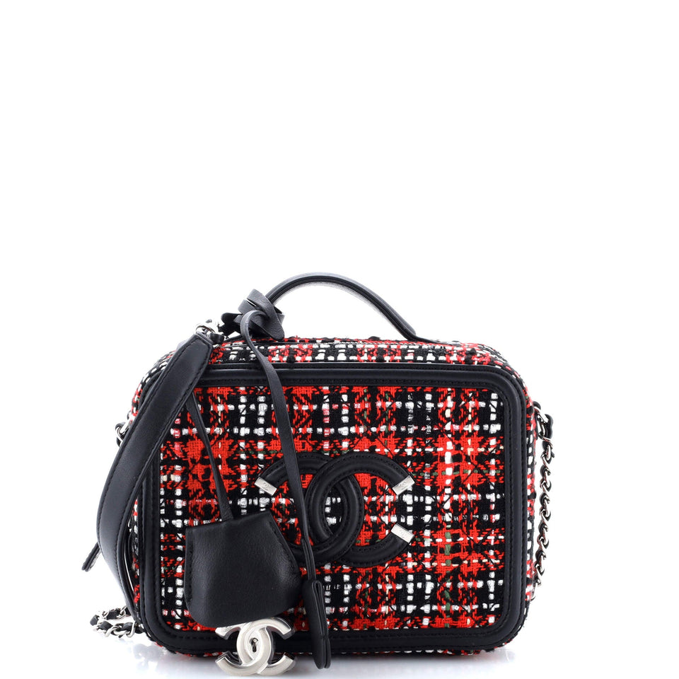 Filigree Vanity Case Quilted Tweed Small