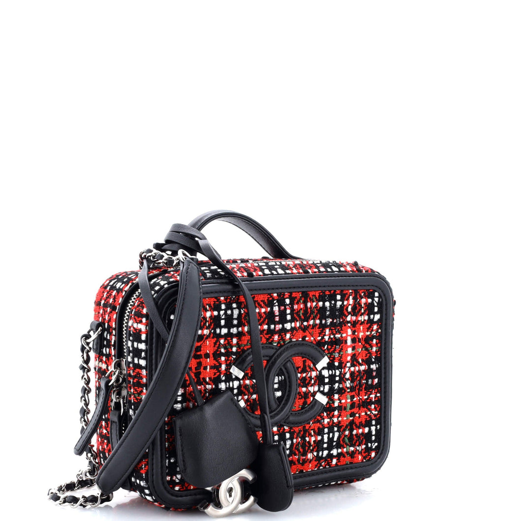 Filigree Vanity Case Quilted Tweed Small