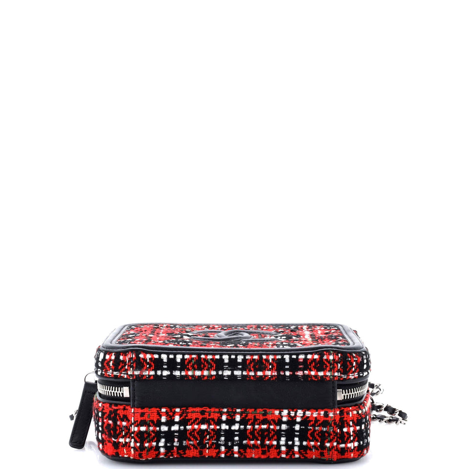 Filigree Vanity Case Quilted Tweed Small