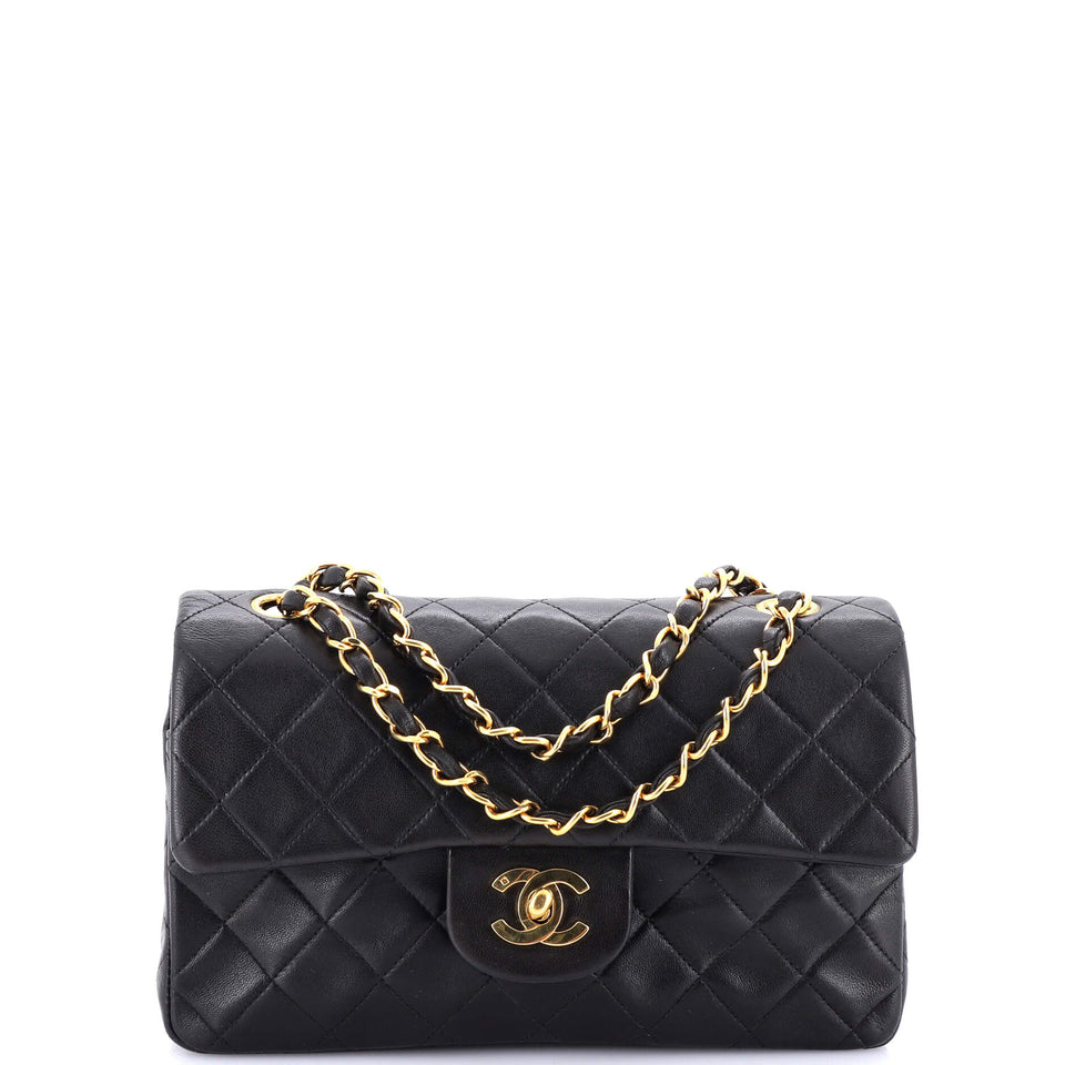 Vintage Classic Double Flap Bag Quilted Lambskin Small