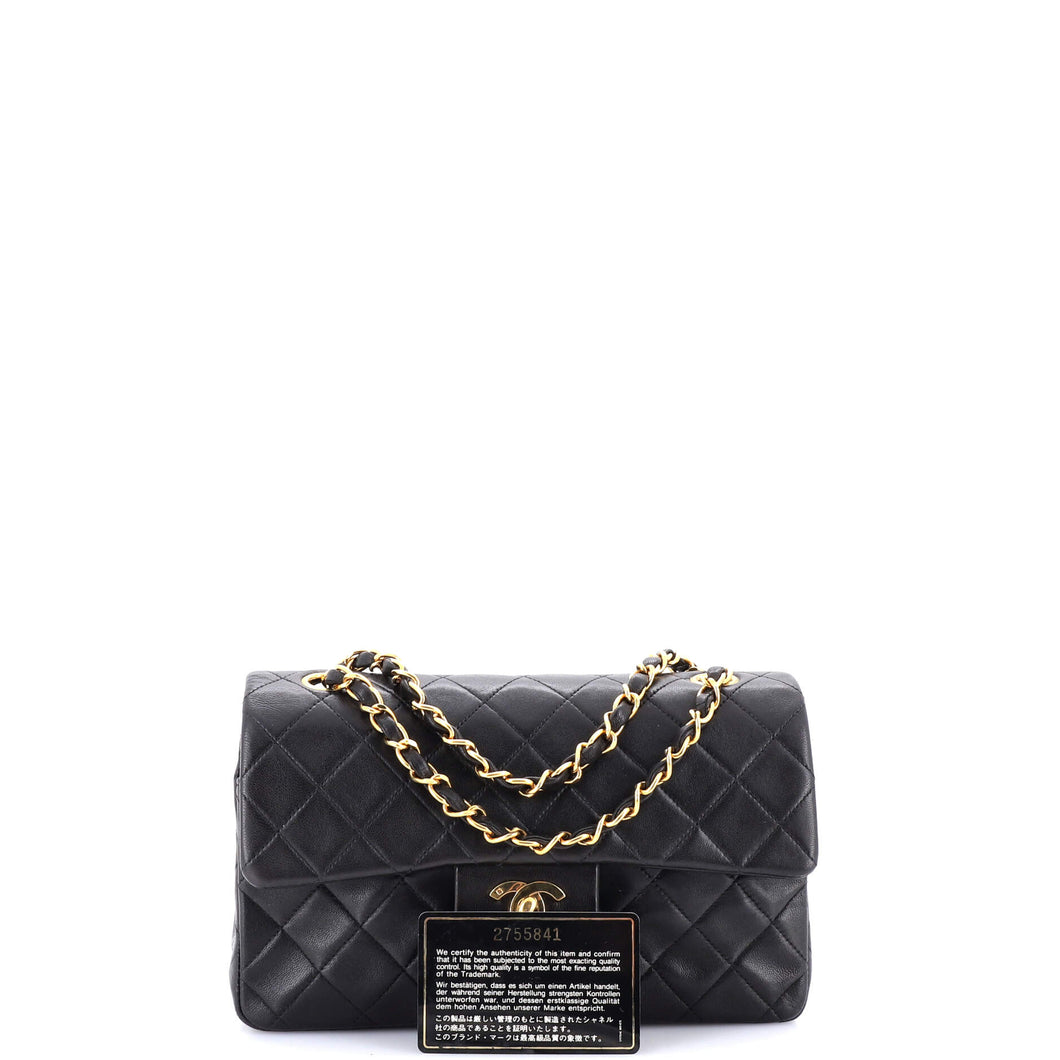 Vintage Classic Double Flap Bag Quilted Lambskin Small