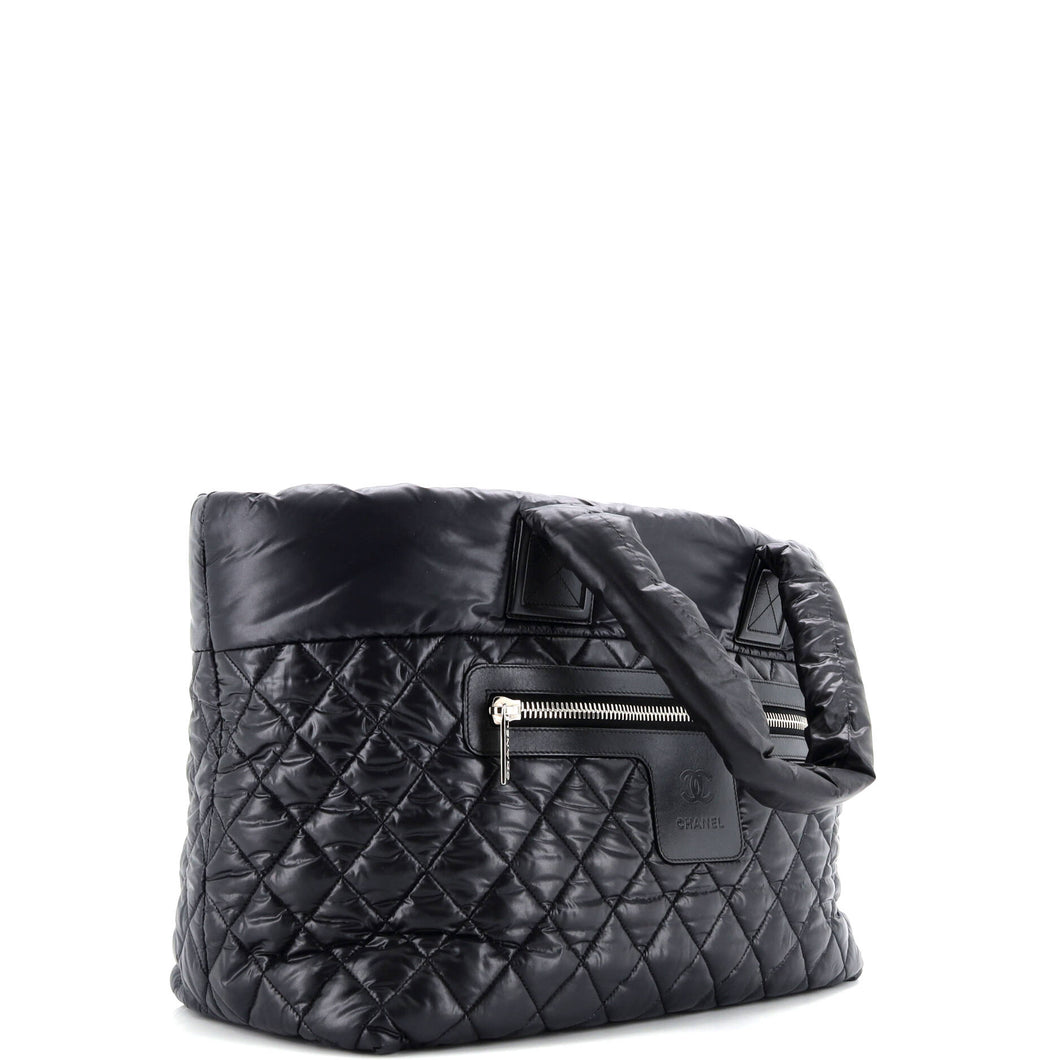Coco Cocoon Zipped Tote Quilted Nylon Large