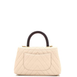 Coco Top Handle Bag Chevron Caviar with Lizard Embossed Handle Mini
