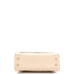 Coco Top Handle Bag Chevron Caviar with Lizard Embossed Handle Mini