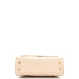 Coco Top Handle Bag Chevron Caviar with Lizard Embossed Handle Mini