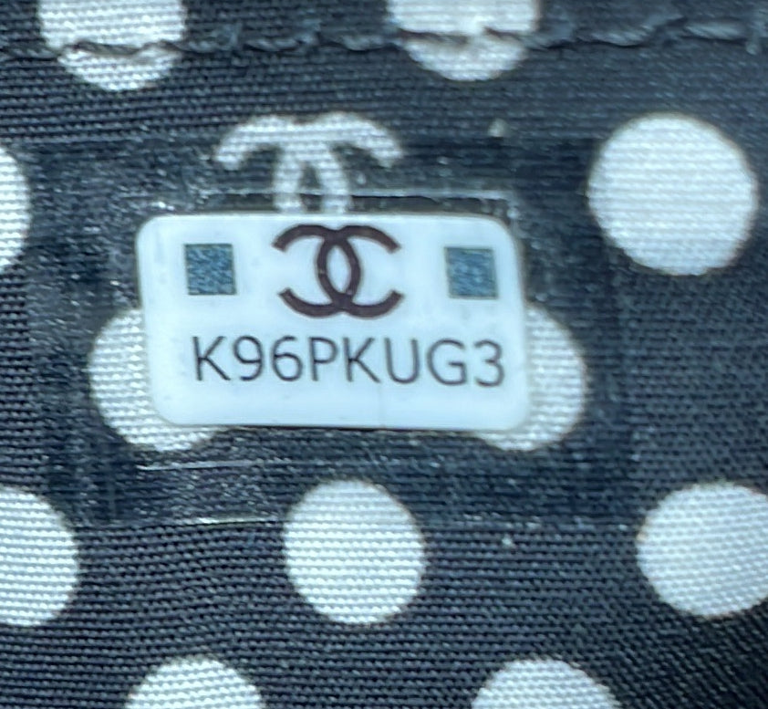 CC Pearl Trifold Flap Wallet Quilted Lambskin Small