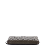 Boy Zip Around Wallet Quilted Caviar Long