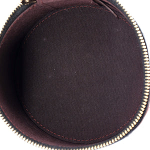 CC Round Vanity Case with Chain Quilted Lambskin Mini