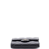 CC Compact Classic Flap Wallet Quilted Caviar