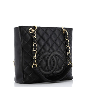 Petite Shopping Tote Quilted Caviar