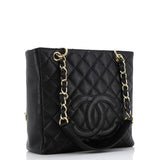 Petite Shopping Tote Quilted Caviar