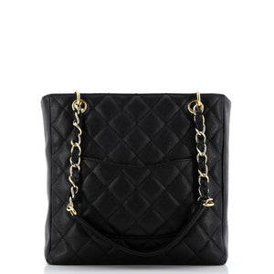 Petite Shopping Tote Quilted Caviar
