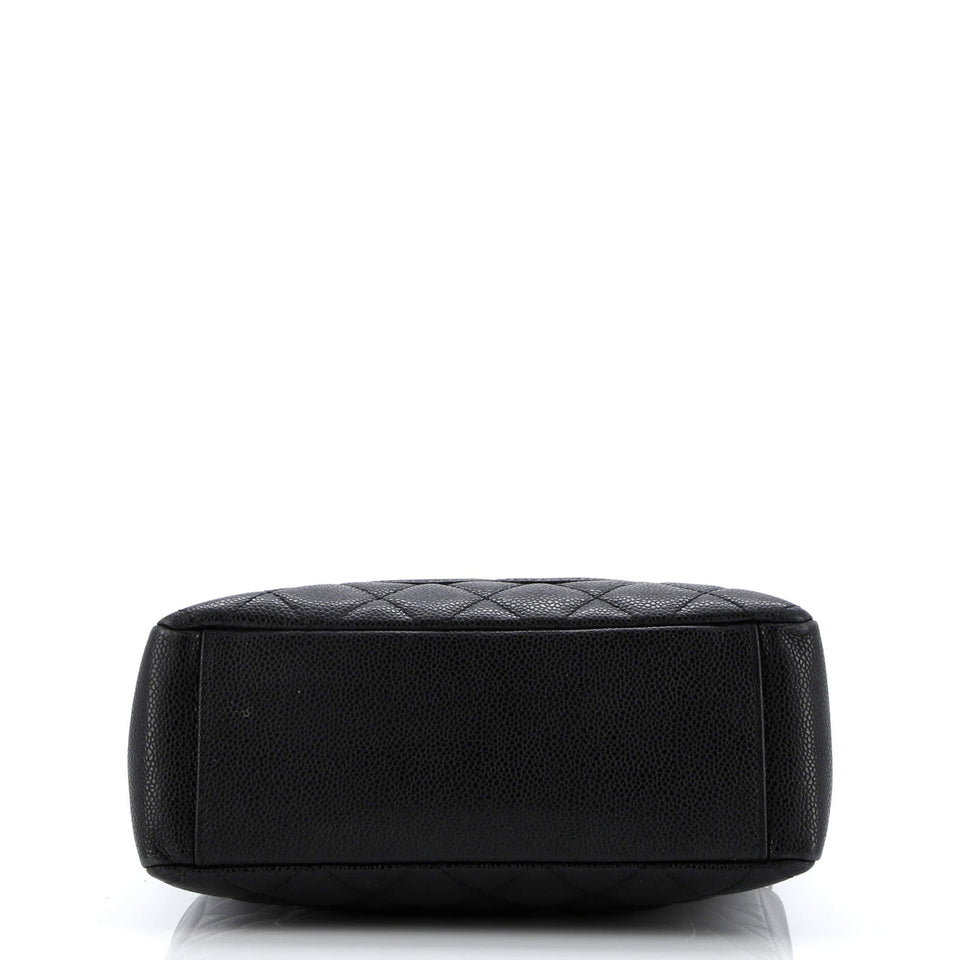 Petite Shopping Tote Quilted Caviar