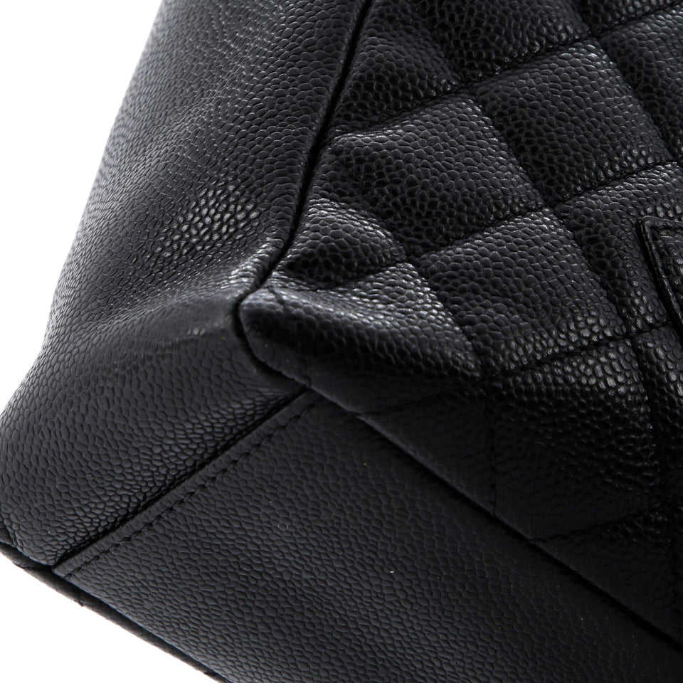 Petite Shopping Tote Quilted Caviar