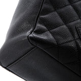 Petite Shopping Tote Quilted Caviar