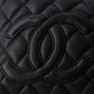 Petite Shopping Tote Quilted Caviar