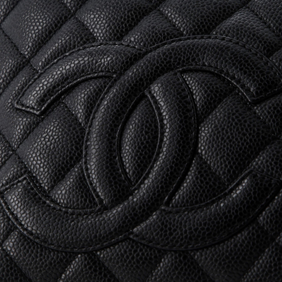 Petite Shopping Tote Quilted Caviar