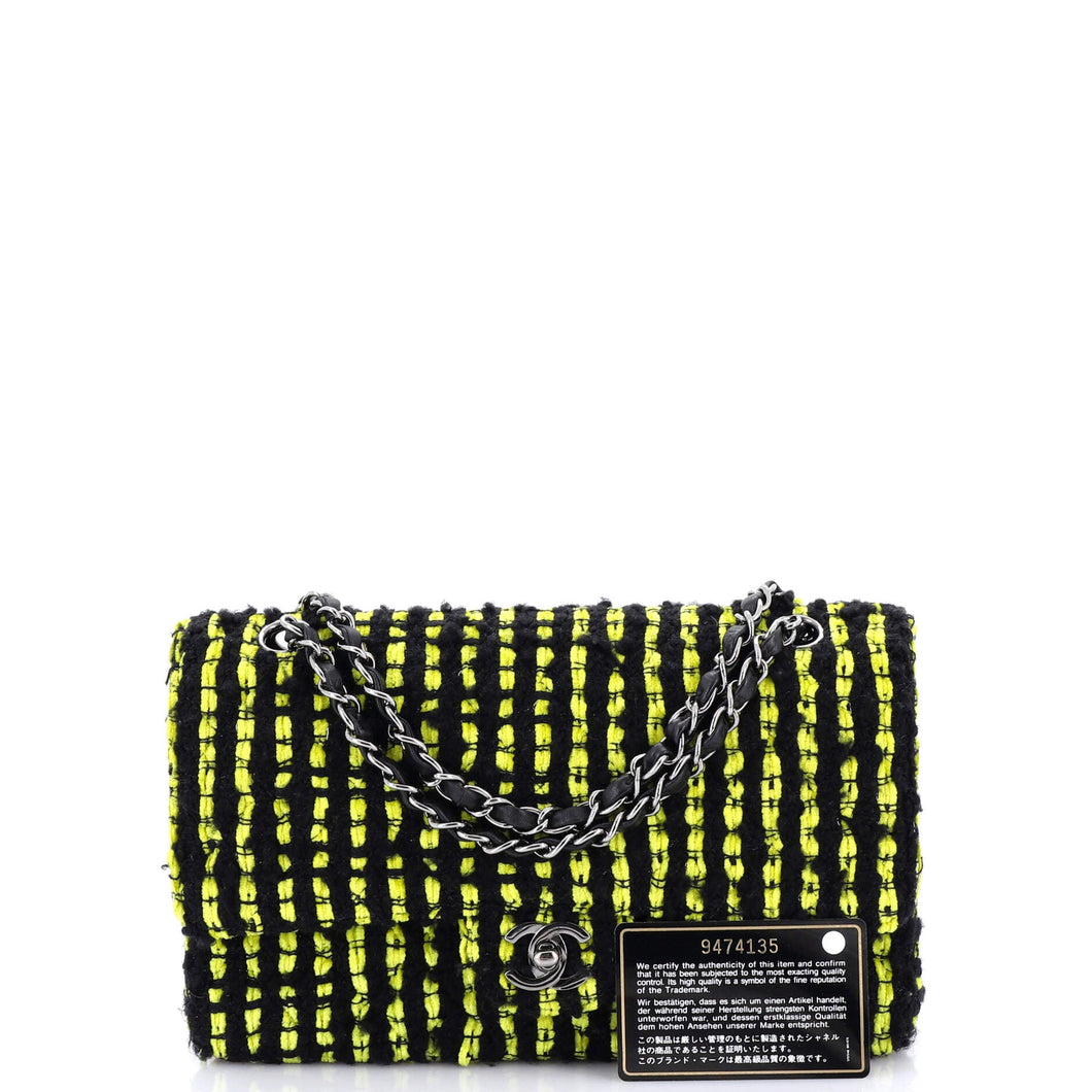 Classic Double Flap Bag Quilted Tweed Medium
