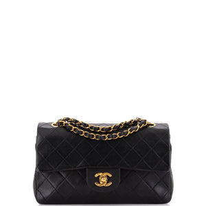 Vintage Classic Double Flap Bag Quilted Lambskin Small