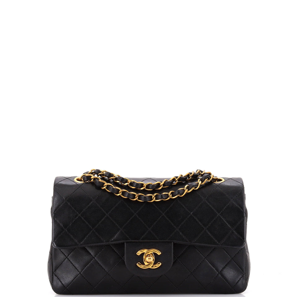 Vintage Classic Double Flap Bag Quilted Lambskin Small