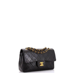 Vintage Classic Double Flap Bag Quilted Lambskin Small