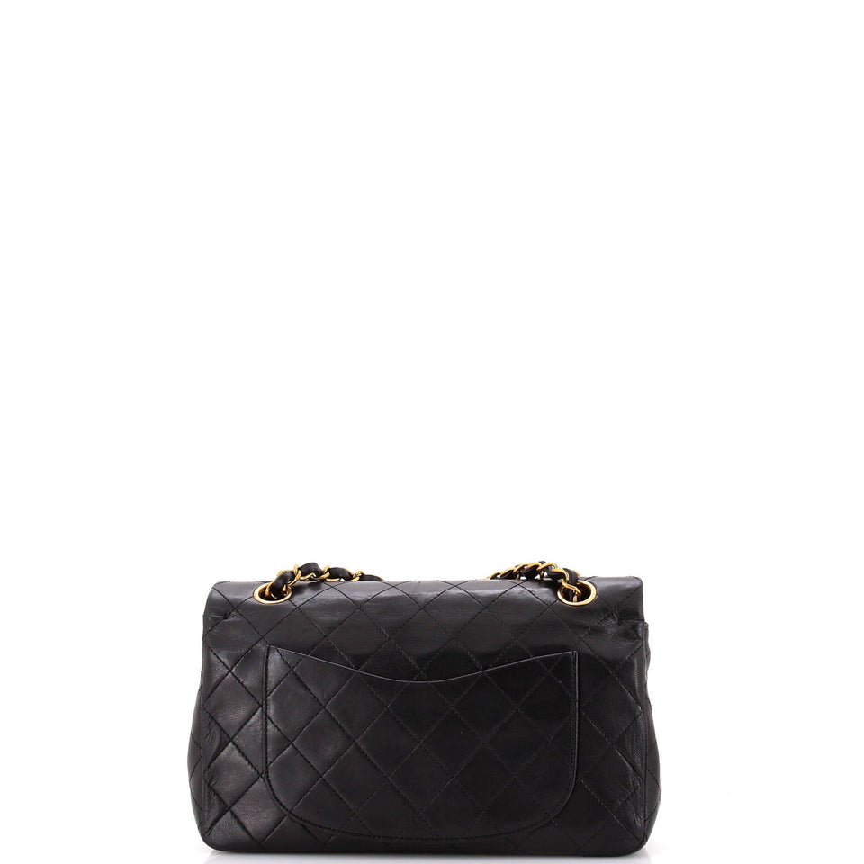 Vintage Classic Double Flap Bag Quilted Lambskin Small