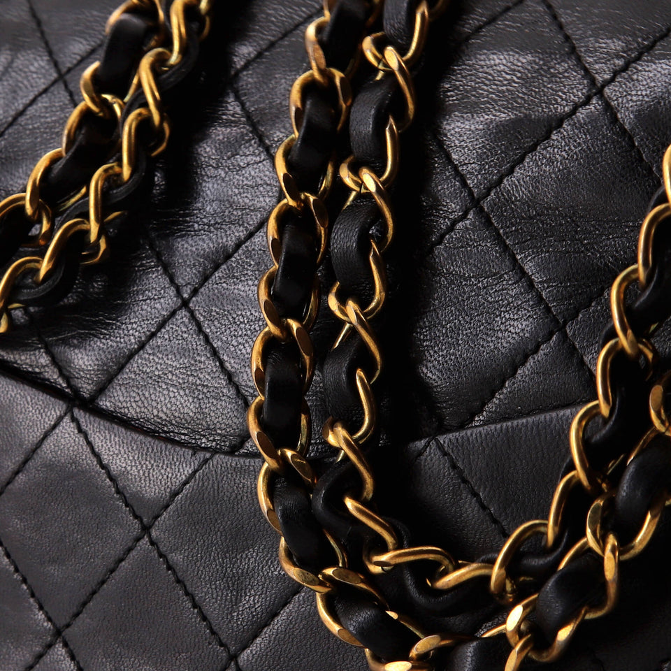 Vintage Classic Double Flap Bag Quilted Lambskin Small