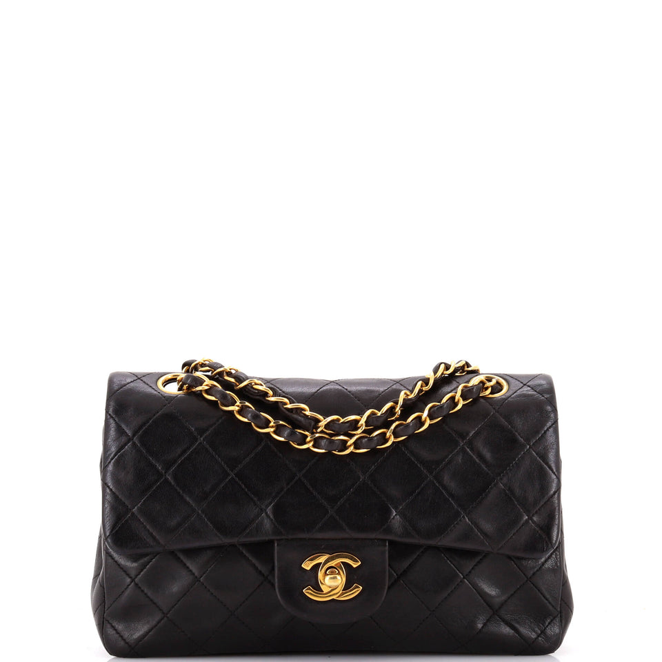 Vintage Classic Double Flap Bag Quilted Lambskin Small