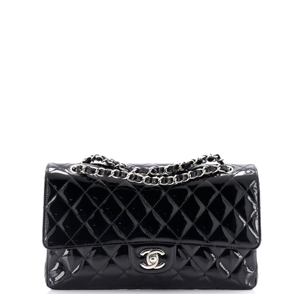 Classic Double Flap Bag Quilted Patent Medium